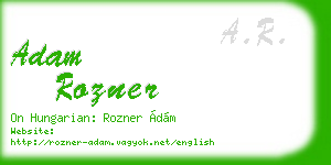 adam rozner business card
